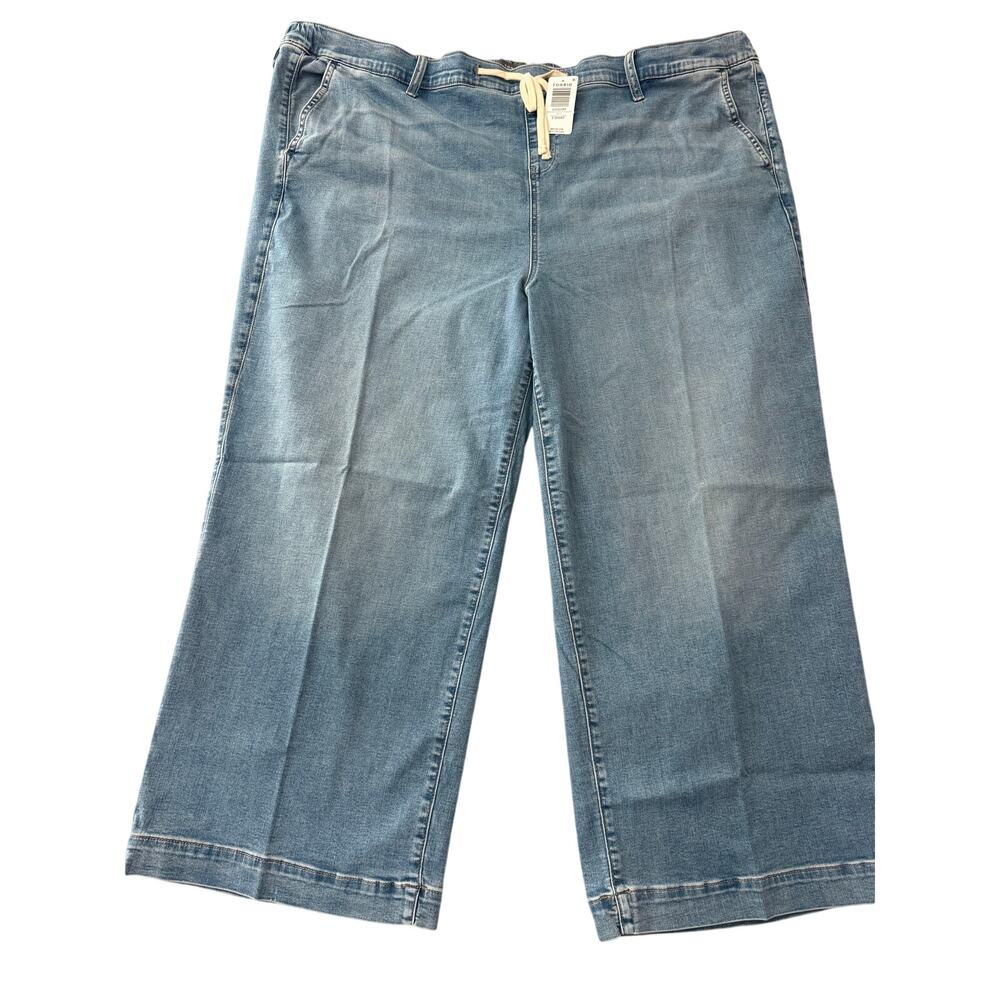 Torrid Women's Weekend Mid-Rise Wide Leg Pull-On Jeans - Size 5 Short - NWT